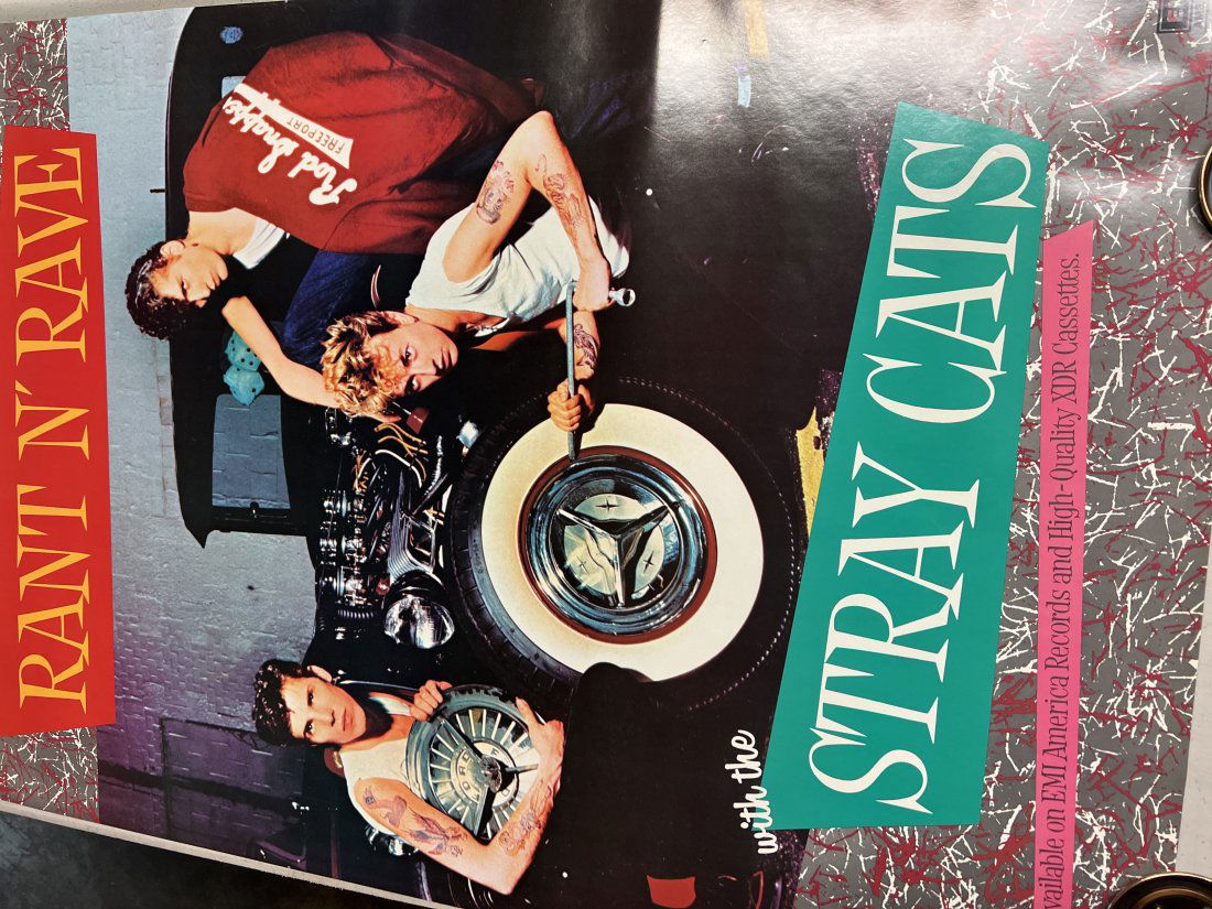 Rant Nâ€™ Rave with the Stray Cats 1983 Album Promo Poster (1 of 7)
