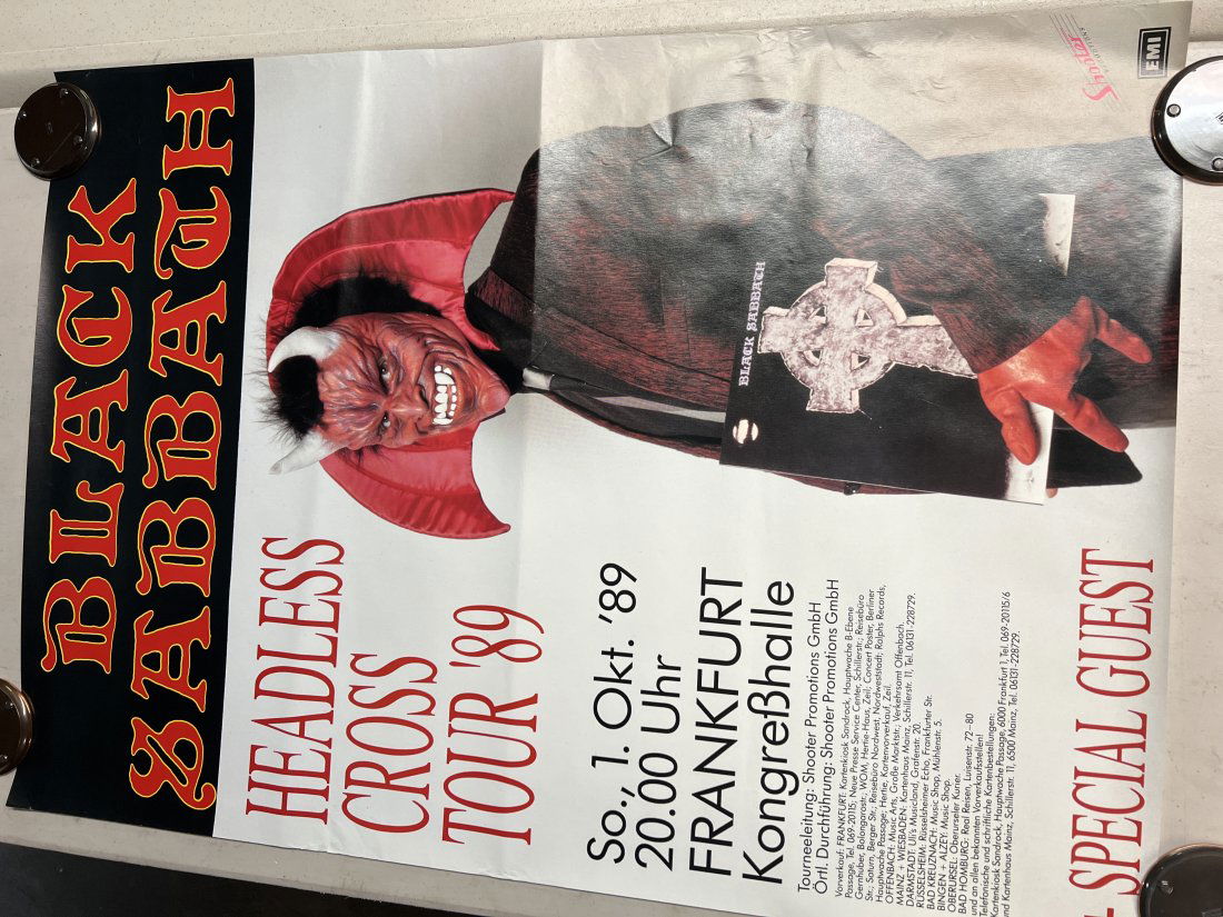 Black Sabbath Headless Cross Tour 1989 German Promo Poster (1 of 7)