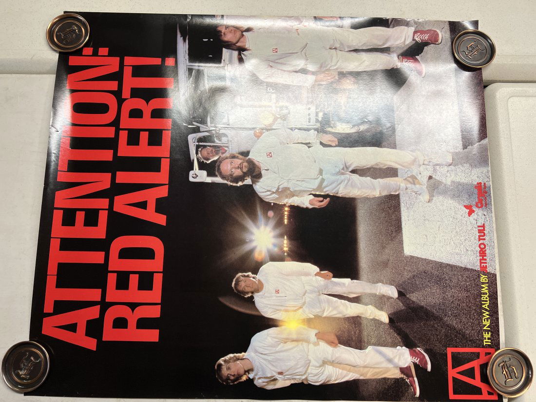 Attention Red Alert! Jethro Tull Chrysalis Records and Tapes Album Promo Poster (1 of 6)