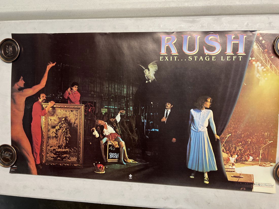 Rush Exitâ€¦Stage Left 1981 Polygram Records Album Promo Poster (1 of 10)