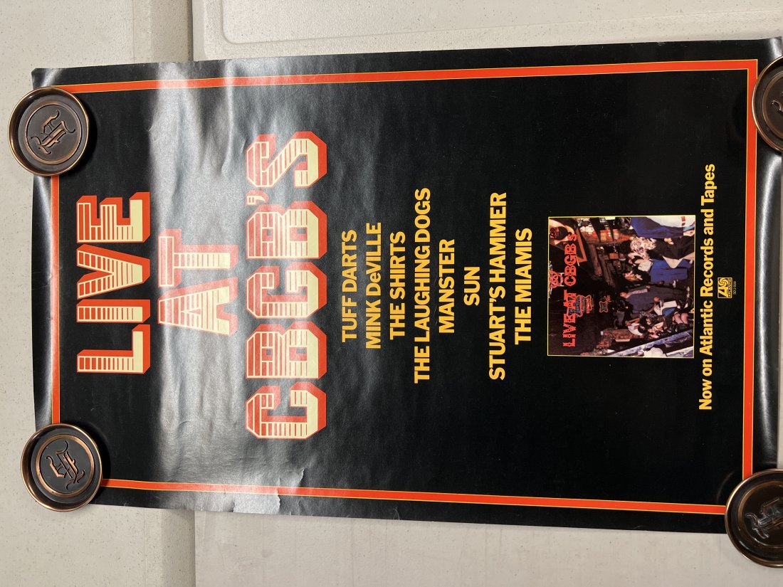 Live At CBCBâ€™s Album Promo Poster: Poster may show minimal damages such as cornerwear, edgewear as shown in photos. Posters may also show crease marks due to prior forms of storage. Measurements: 25” x 15.5”
