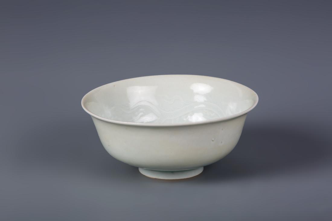 SHUFU WARE WHITE GLAZED DRAGON BOWL (1 of 9)