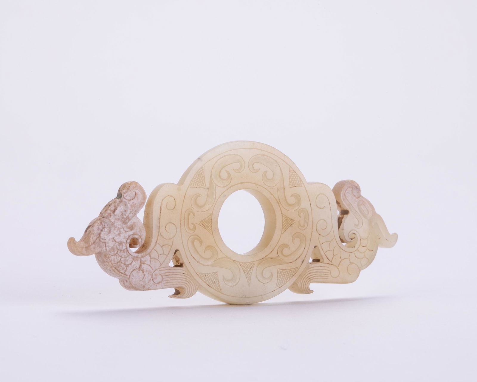 Warring States White Jade Double Dragon Wall (1 of 11)