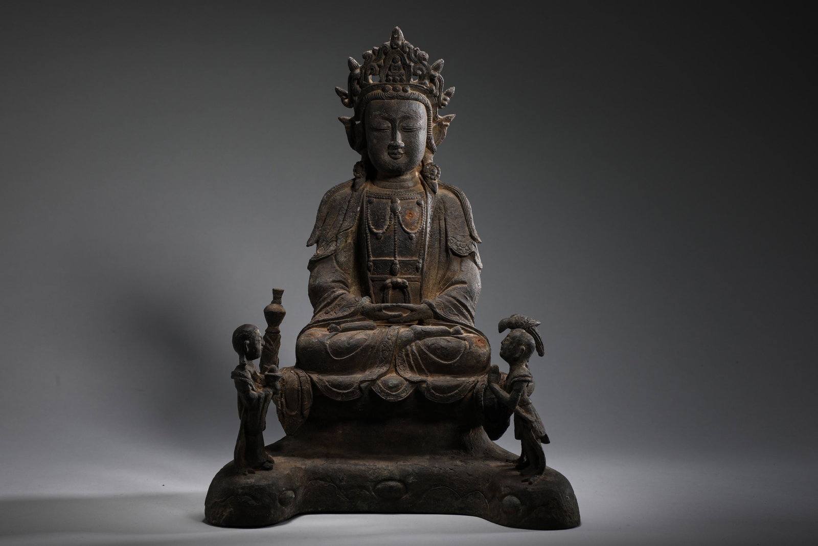 Audio and video of the Bronze Temple in the Ming Dynasty: H:35cm W:24cm