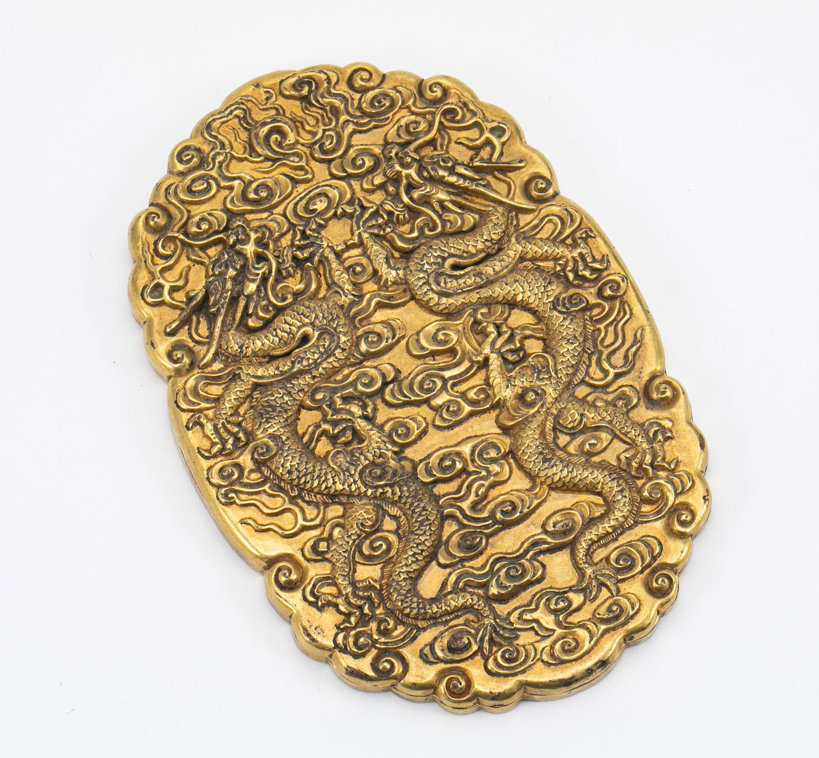 Bronze Gilded Gold Military Talisman of the Qing Dynasty (1 of 4)