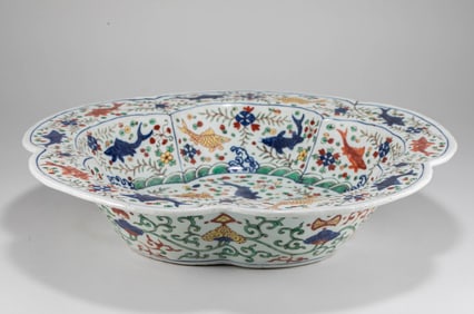 Ming Dynasty Blue and White Colorful Pot