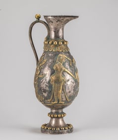 Tang Dynasty silver gilded Persian character vase