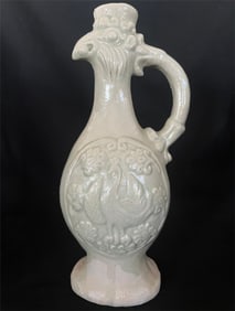Tang Dynasty Gongxian Kiln White Porcelain Phoenix Head Pot