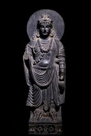 Gandhara schist Buddha statue
