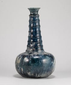 Tang Dynasty Blue Glazed Long necked Bottle