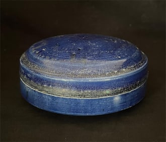 Tang Dynasty Blue Glazed Powder Box