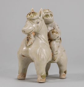 Sui Dynasty Xiangzhou Kiln Figures Riding Horses Terracotta Warriors