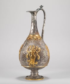 Tang Dynasty silver gilded Persian character vase