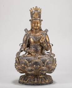 Liao Dynasty Pure Silver Avalokitesvara Statue