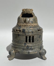 Tang Dynasty Leopard Spot Stone Beast Button Smoker