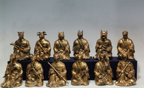 The Twelve Zodiac Signs of Tang Ying Carved Porcelain in the Qing Dynasty