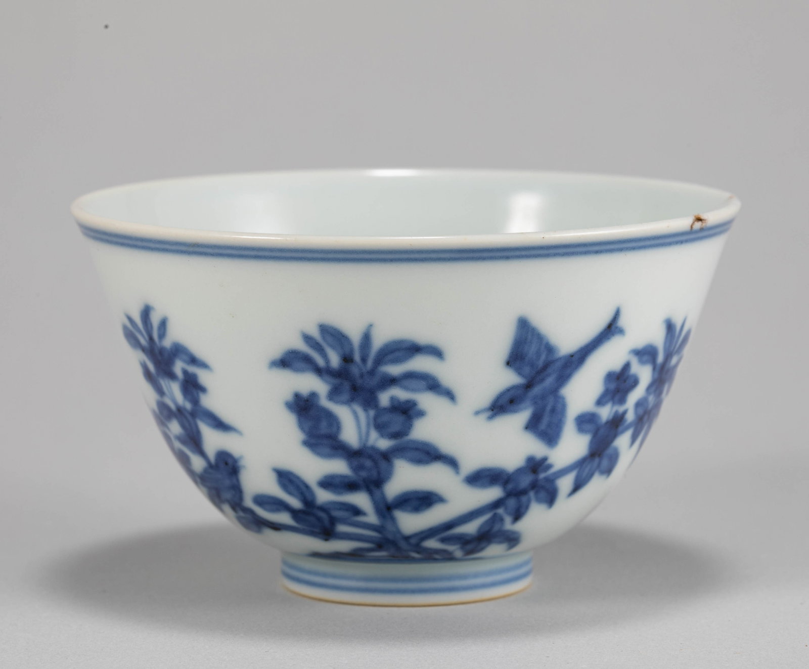 Ming Dynasty Blue and White Bowl: H:5cm W:9cm
