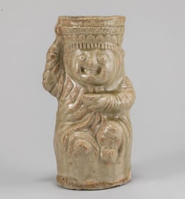 Sui Dynasty Xiangzhou Kiln Celadon Figure Lamp