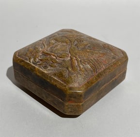 Tang Dynasty Leopard Spot Stone Powder Box