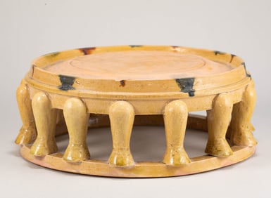 Northern Qi Yellow Glazed Three Color Inkstone