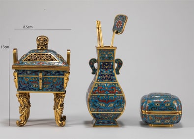 Qing Dynasty Cloisonne Stove Bottle Box