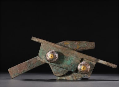 Warring States Bronze Cross Gold and Silver Crossbow Machine