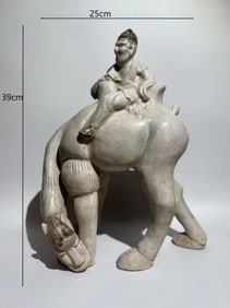 Sui Dynasty Xiangzhou Kiln Celadon Hu Man Riding Camel