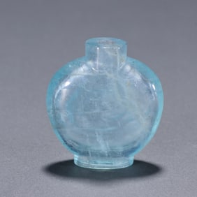 Qing Dynasty Blue Treasure Smoke Bottle