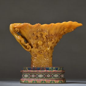 Qing Dynasty Shoushan Stone Cup