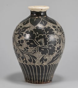 Song Dynasty Cizhou Kiln Jacquard Plum Vase