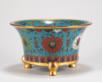 Qing Dynasty cloisonn é stove