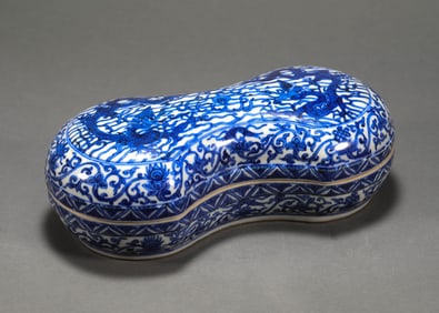 Ming Dynasty Wanli Blue and White Cover Box