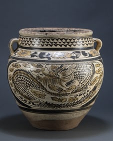 Song Dynasty Cizhou Kiln Double Series Jars