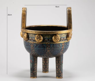 Qing Dynasty cloisonn é stove