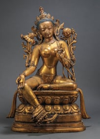 Qing Dynasty Mongolian Bodhisattva Statue