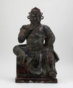 The statue of Guan Gong with a bronze body in the Ming Dynasty