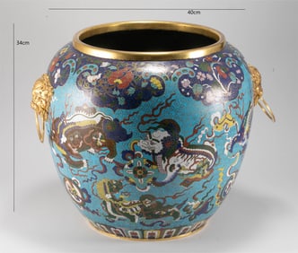 Qing Dynasty Cloisonne Jar