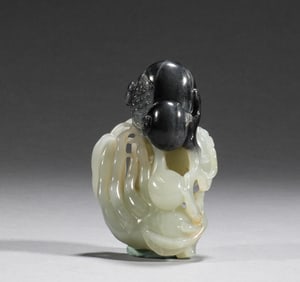 In the Qing Dynasty, Hotan Jade Sanduo pendant