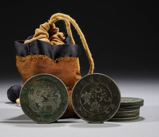 In ancient China, there were 8 silver coins