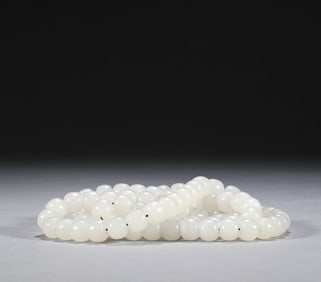 Qing Dynasty, Hotan Jade Necklace