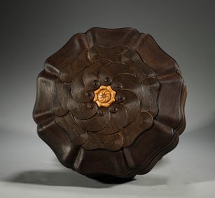 In the Qing Dynasty, Huanghua Pear Wood Flower Pattern Box
