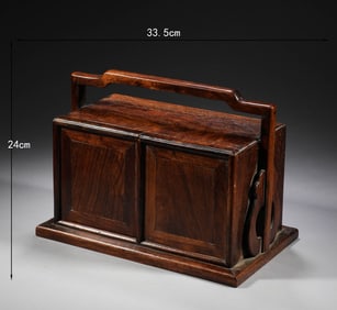 In the Qing Dynasty, Huanghua Pear Wood Treasure Box