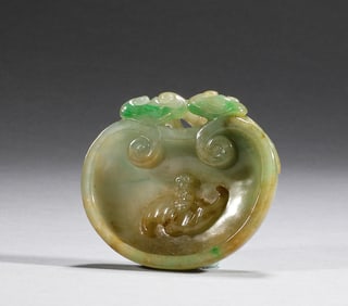 Qing Dynasty, Jade Blessing and Longevity Pen Wash