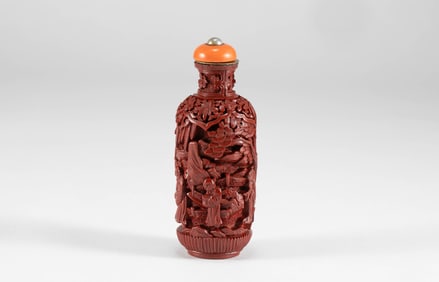 Qing Dynasty red snuff bottles