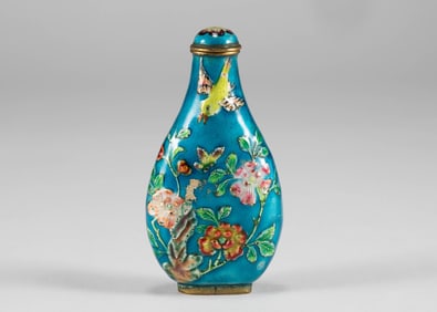 Qing Dynasty cloisonn é snuff bottle