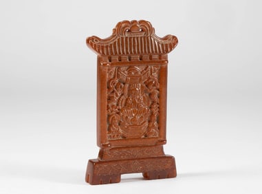 Liao Dynasty beeswax Buddha plaque