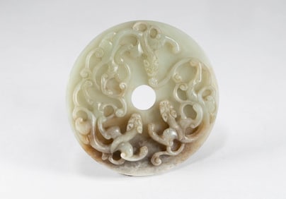 Ming Dynasty Hetian Jade Dragon Pattern Pendant