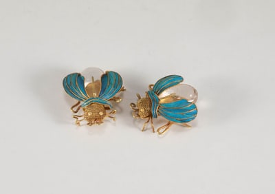 Qing Dynasty pure gold grasshopper