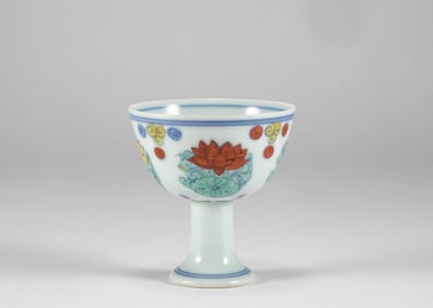 Ming Dynasty Doucai High Foot Cup