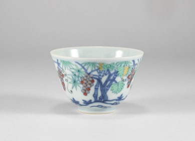 Ming Dynasty Doucai Grape Cup